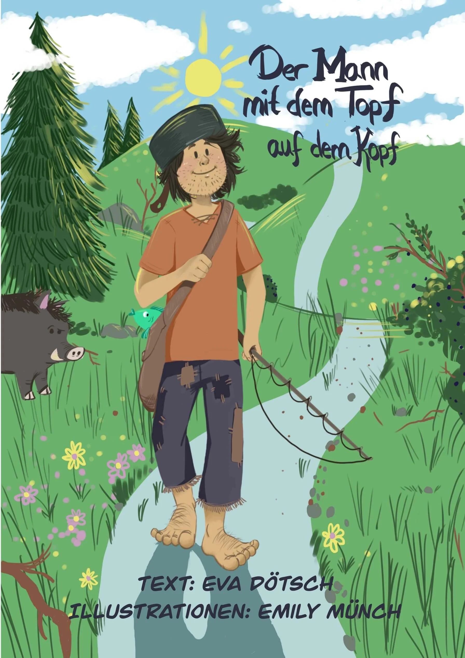 Buchcover: Der Mann mit dem Topf auf dem Kopf - Kinderbuch über Anderssein und Toleranz